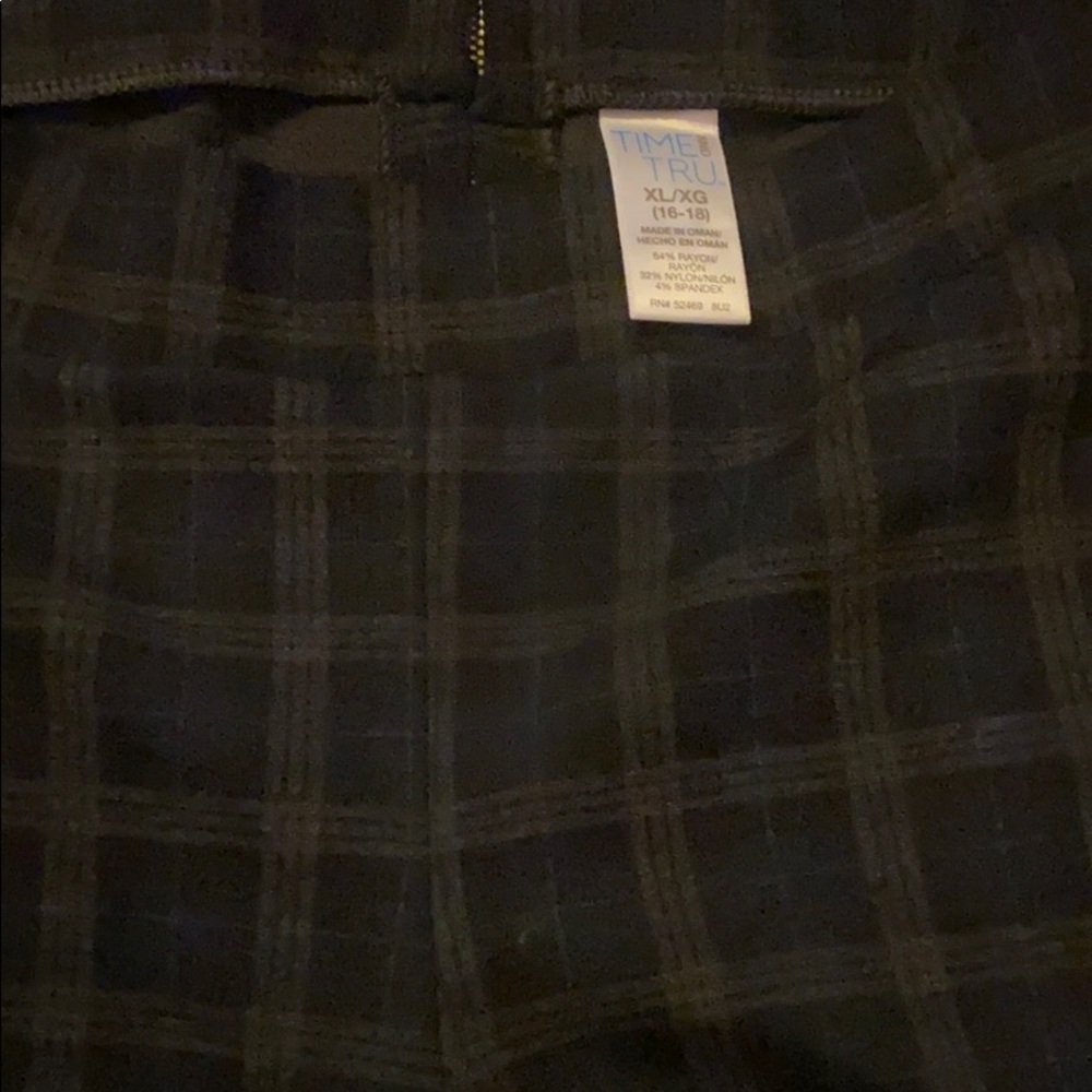 Never worn-black plaid pants